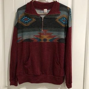 Aztec 1/4 Zip Boutique Pullover